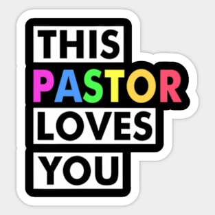 This Pastor Loves You Proud Ally Gay Pride Parade Queer Sticker